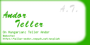 andor teller business card